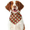 Merry Christmas Plaid Pattern Print Dog Bandana