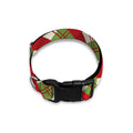 Merry Christmas Plaid Pattern Print Dog Collar