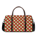 Merry Christmas Plaid Pattern Print Duffel Bag