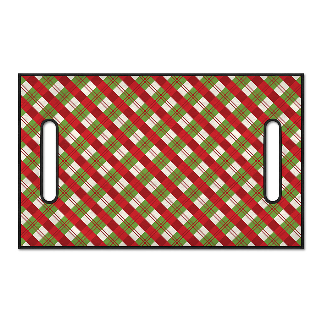 Merry Christmas Plaid Pattern Print Golf Cart Seat Cover