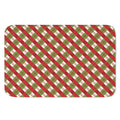 Merry Christmas Plaid Pattern Print Indoor Door Mat