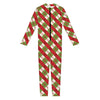 Merry Christmas Plaid Pattern Print Jumpsuit