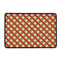 Merry Christmas Plaid Pattern Print Kitchen Mat