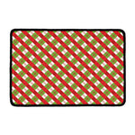 Merry Christmas Plaid Pattern Print Kitchen Mat