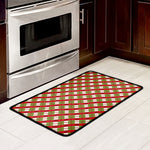 Merry Christmas Plaid Pattern Print Kitchen Mat