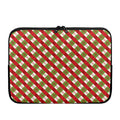 Merry Christmas Plaid Pattern Print Laptop Sleeve