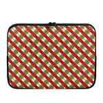 Merry Christmas Plaid Pattern Print Laptop Sleeve