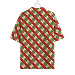Merry Christmas Plaid Pattern Print Rayon Hawaiian Shirt