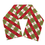 Merry Christmas Plaid Pattern Print Scarf
