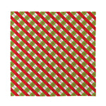Merry Christmas Plaid Pattern Print Silk Bandana