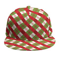 Merry Christmas Plaid Pattern Print Snapback Cap