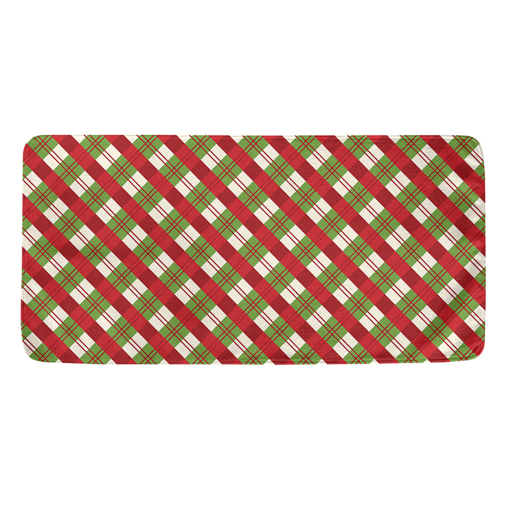 Merry Christmas Plaid Pattern Print Towel