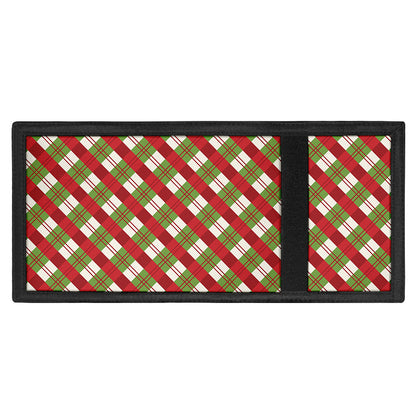 Merry Christmas Plaid Pattern Print Trifold Wallet