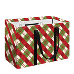 Merry Christmas Plaid Pattern Print Utility Tote Bag