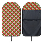 Merry Christmas Plaid Pattern Print Waterproof Car Seat Cover