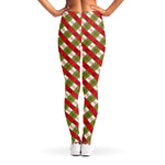 Merry Christmas Plaid Pattern Print Women's Leggings