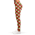 Merry Christmas Plaid Pattern Print Women's Leggings