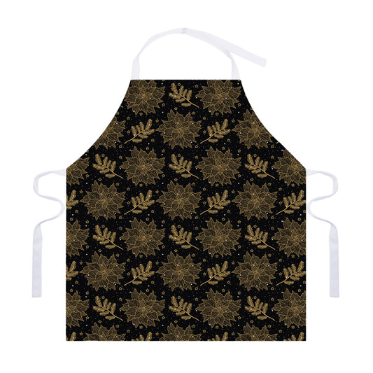 Merry Christmas Poinsettia Pattern Print Adjustable Apron