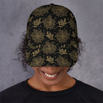 Merry Christmas Poinsettia Pattern Print Baseball Cap