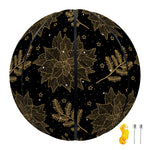 Merry Christmas Poinsettia Pattern Print Basketball