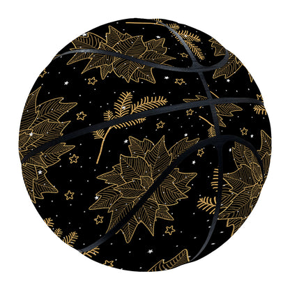 Merry Christmas Poinsettia Pattern Print Basketball