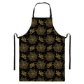 Merry Christmas Poinsettia Pattern Print Bib Apron With Pocket