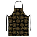 Merry Christmas Poinsettia Pattern Print Bib Apron With Pocket