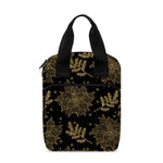 Merry Christmas Poinsettia Pattern Print Bible Tote Bag