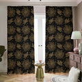 Merry Christmas Poinsettia Pattern Print Dimout Pencil Pleat Curtains