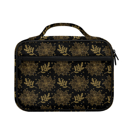 Merry Christmas Poinsettia Pattern Print Briefcase Bible Bag