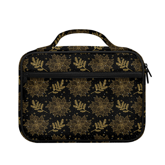 Merry Christmas Poinsettia Pattern Print Briefcase Bible Bag