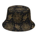 Merry Christmas Poinsettia Pattern Print Bucket Hat