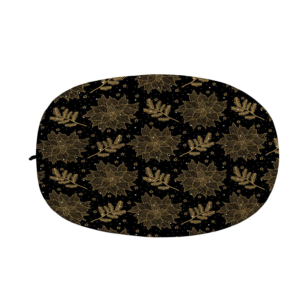 Merry Christmas Poinsettia Pattern Print Car Side Mirror Covers