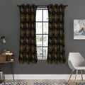 Merry Christmas Poinsettia Pattern Print Grommet Curtain Panels