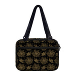Merry Christmas Poinsettia Pattern Print Double Strap Bible Bag