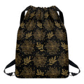 Merry Christmas Poinsettia Pattern Print Drawstring Backpack