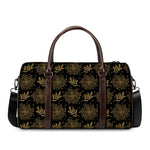 Merry Christmas Poinsettia Pattern Print Duffle Bag