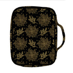 Merry Christmas Poinsettia Pattern Print Front Pocket Bible Bag