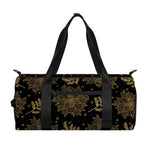 Merry Christmas Poinsettia Pattern Print Gym Bag