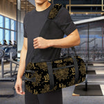 Merry Christmas Poinsettia Pattern Print Gym Bag