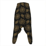 Merry Christmas Poinsettia Pattern Print Hammer Pants