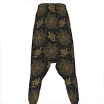 Merry Christmas Poinsettia Pattern Print Hammer Pants