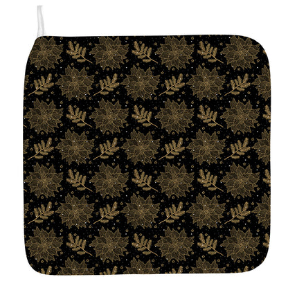 Merry Christmas Poinsettia Pattern Print Hand Towel