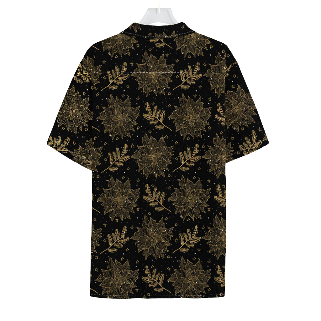 Merry Christmas Poinsettia Pattern Print Hawaiian Shirt