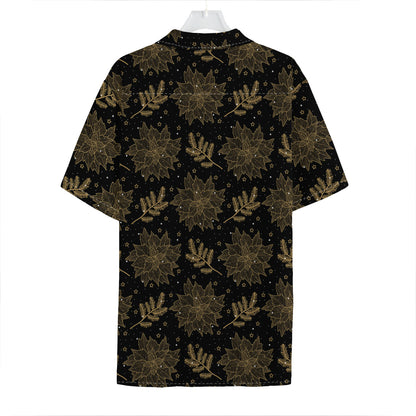 Merry Christmas Poinsettia Pattern Print Hawaiian Shirt