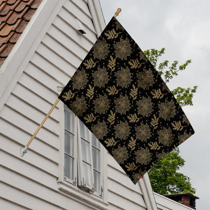 Merry Christmas Poinsettia Pattern Print House Flag