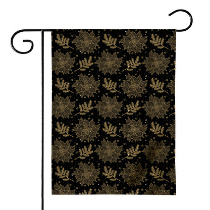 Merry Christmas Poinsettia Pattern Print House Flag