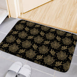 Merry Christmas Poinsettia Pattern Print Indoor Door Mat