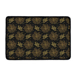 Merry Christmas Poinsettia Pattern Print Kitchen Mat