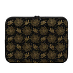 Merry Christmas Poinsettia Pattern Print Laptop Sleeve